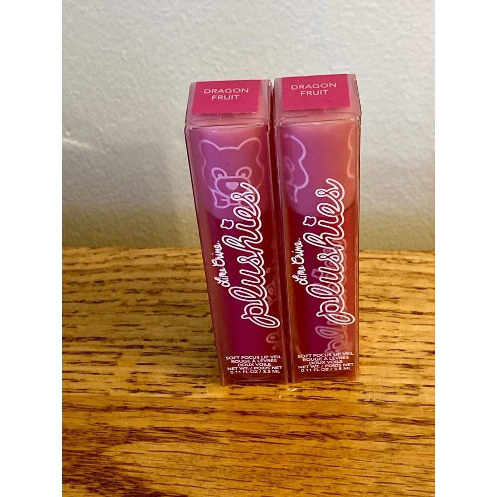 (2) Lime Crime Plushies DRAGON FRUIT Soft Focus Lip Veil Liquid Lipstick New